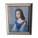 Portrait d'une dame du milieu du siècle - Signé C. Almenara Marqués