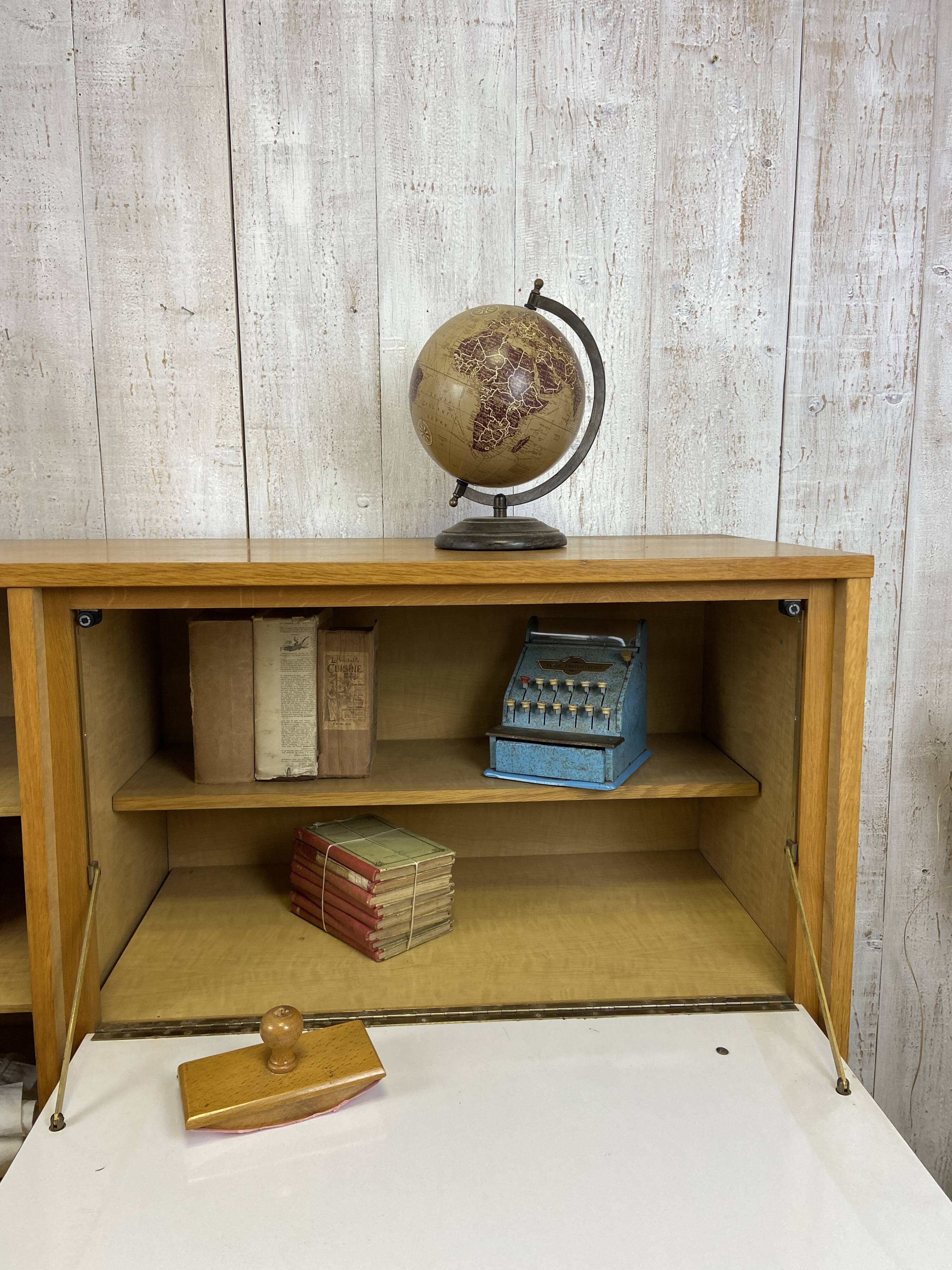Vintage wood/wicker cabinet