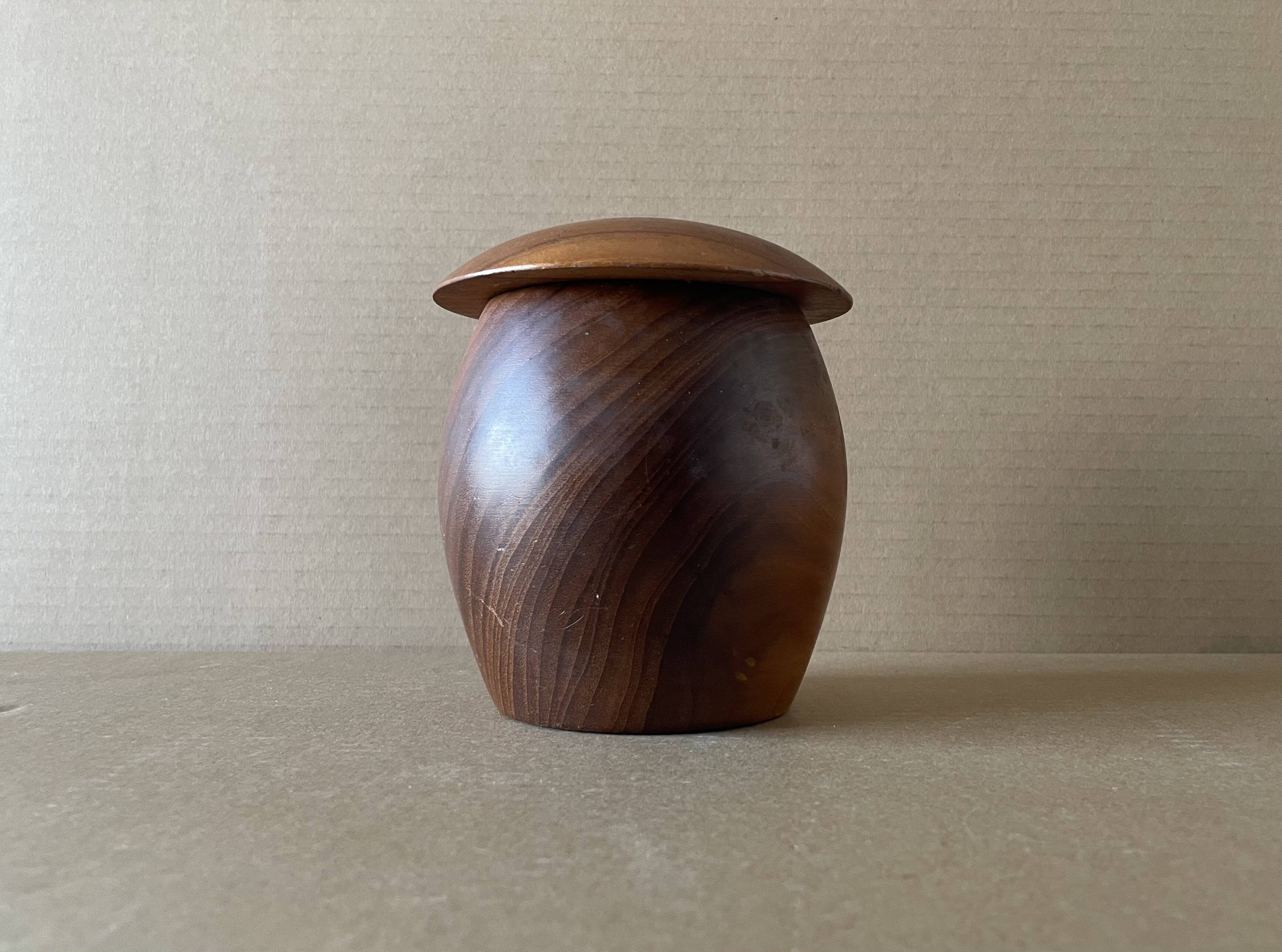 Old turned wooden box