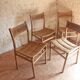 Set of 4 vintage chairs "weekend" by Pierre Gautier Delaye 1955