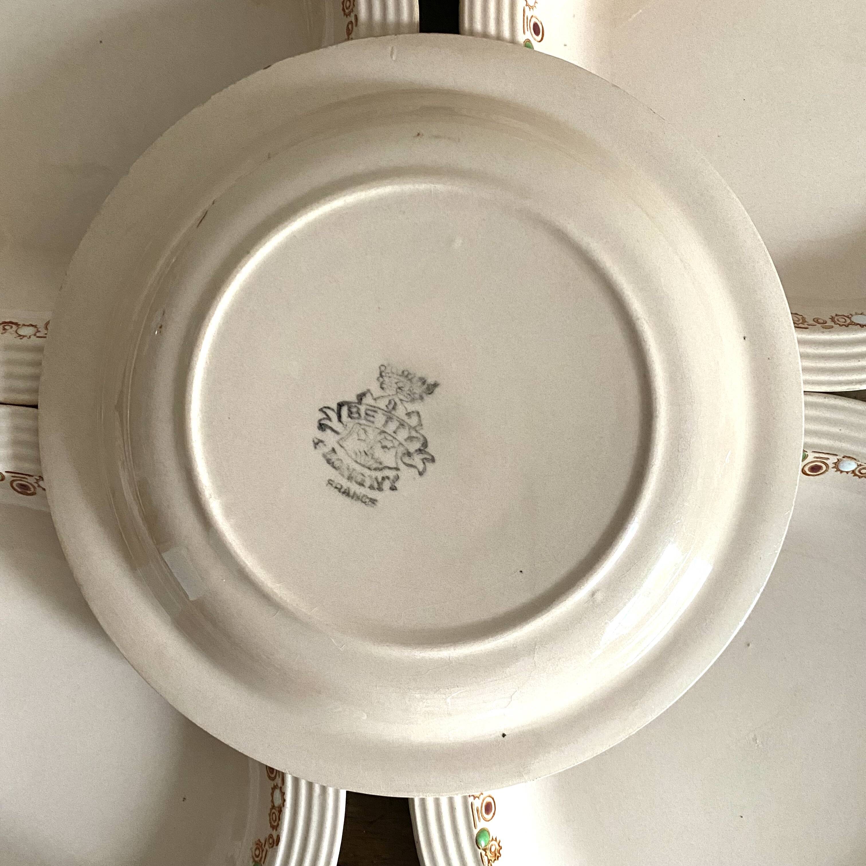 Longwy Betty model soup plates