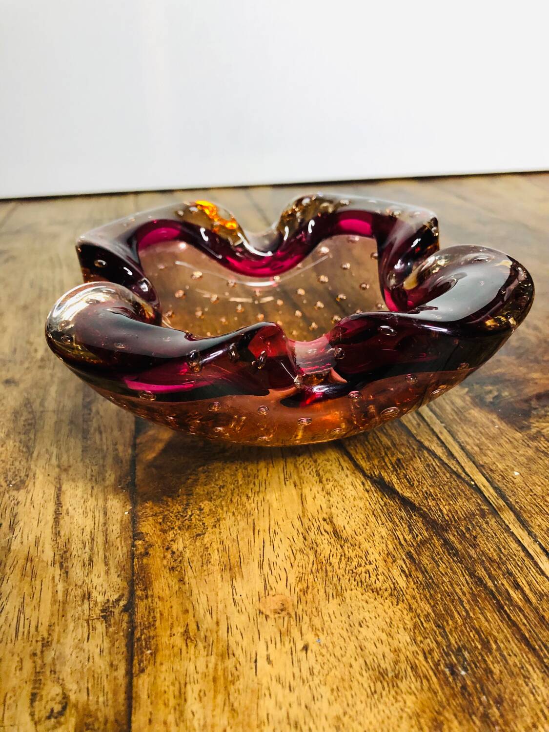 Murano glass ashtray attributed to Alessendro Mandruzzato 1970