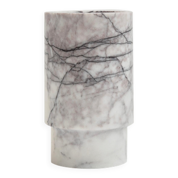 Vase marbre blanc lilas