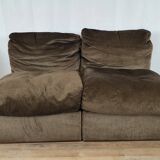 Canapé modulable 5 places en tissu