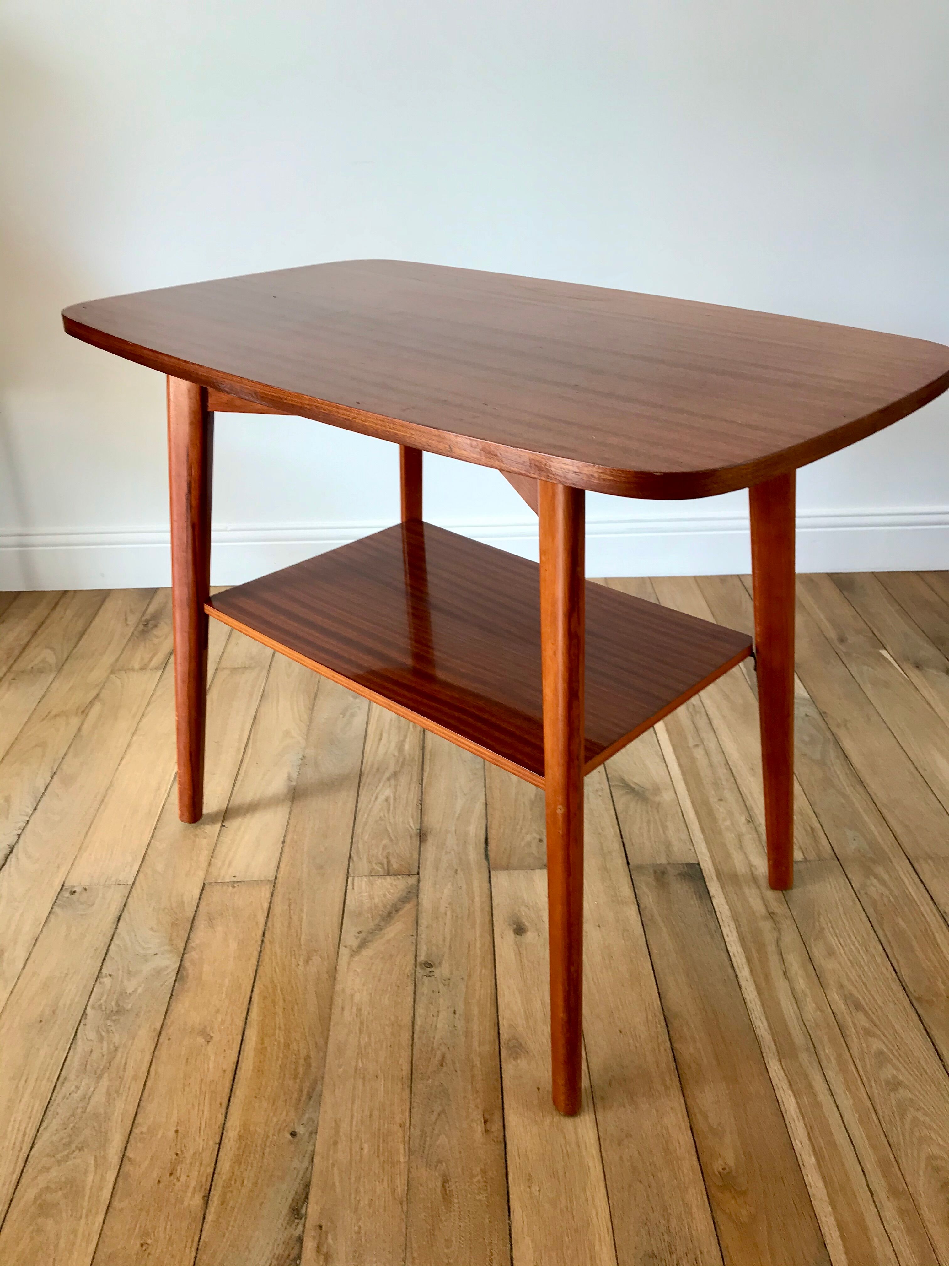 Table console in beech wood 50s