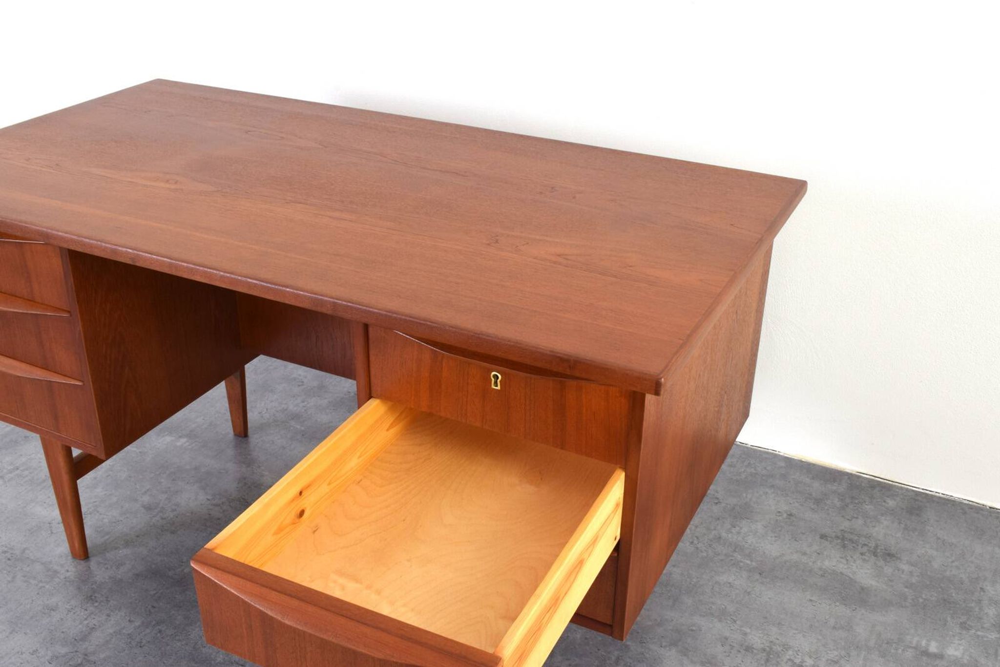 Mid-Century Danish Teak Executive Desk, 1960s.