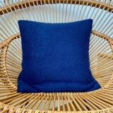 Linen cushion and boiled wool 40 cm