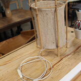 Bamboo and canvas lamp