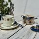 2 breakfast cups with saucers Apilco an'. 80