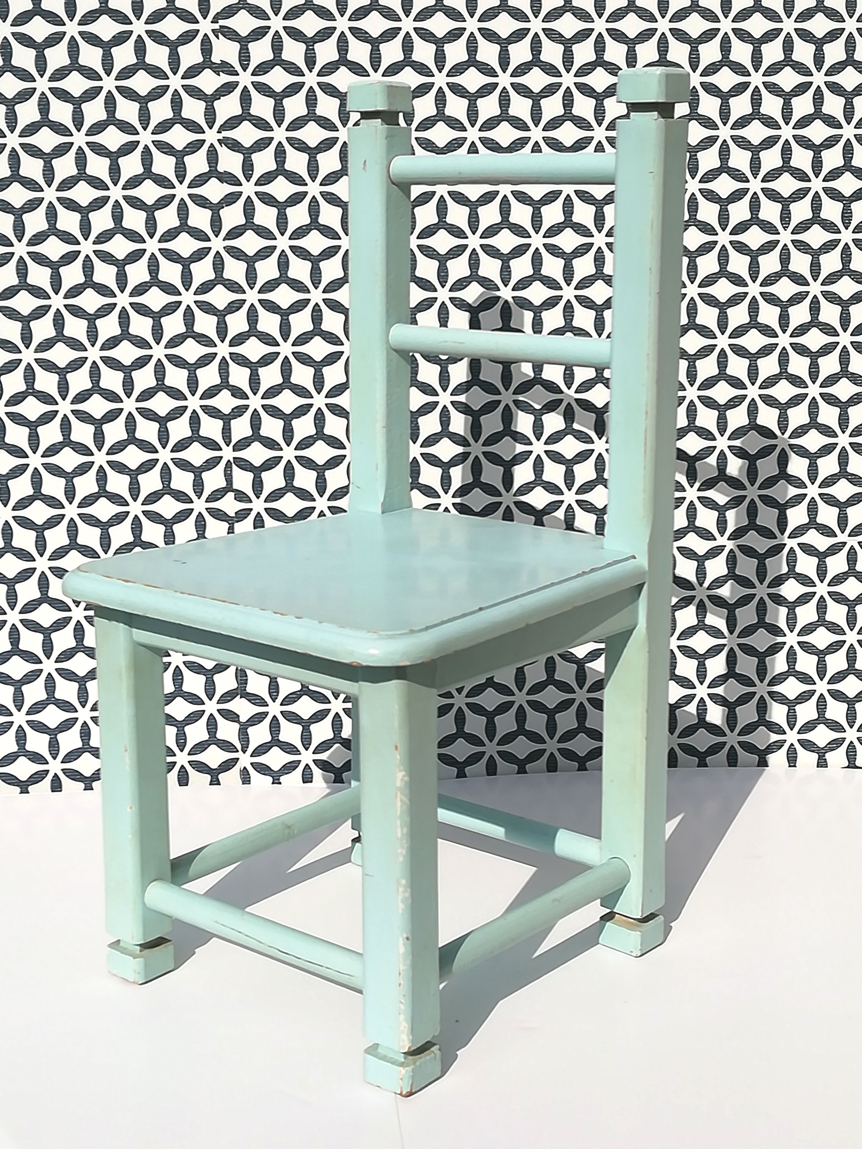 Chaise bleu givré enfant