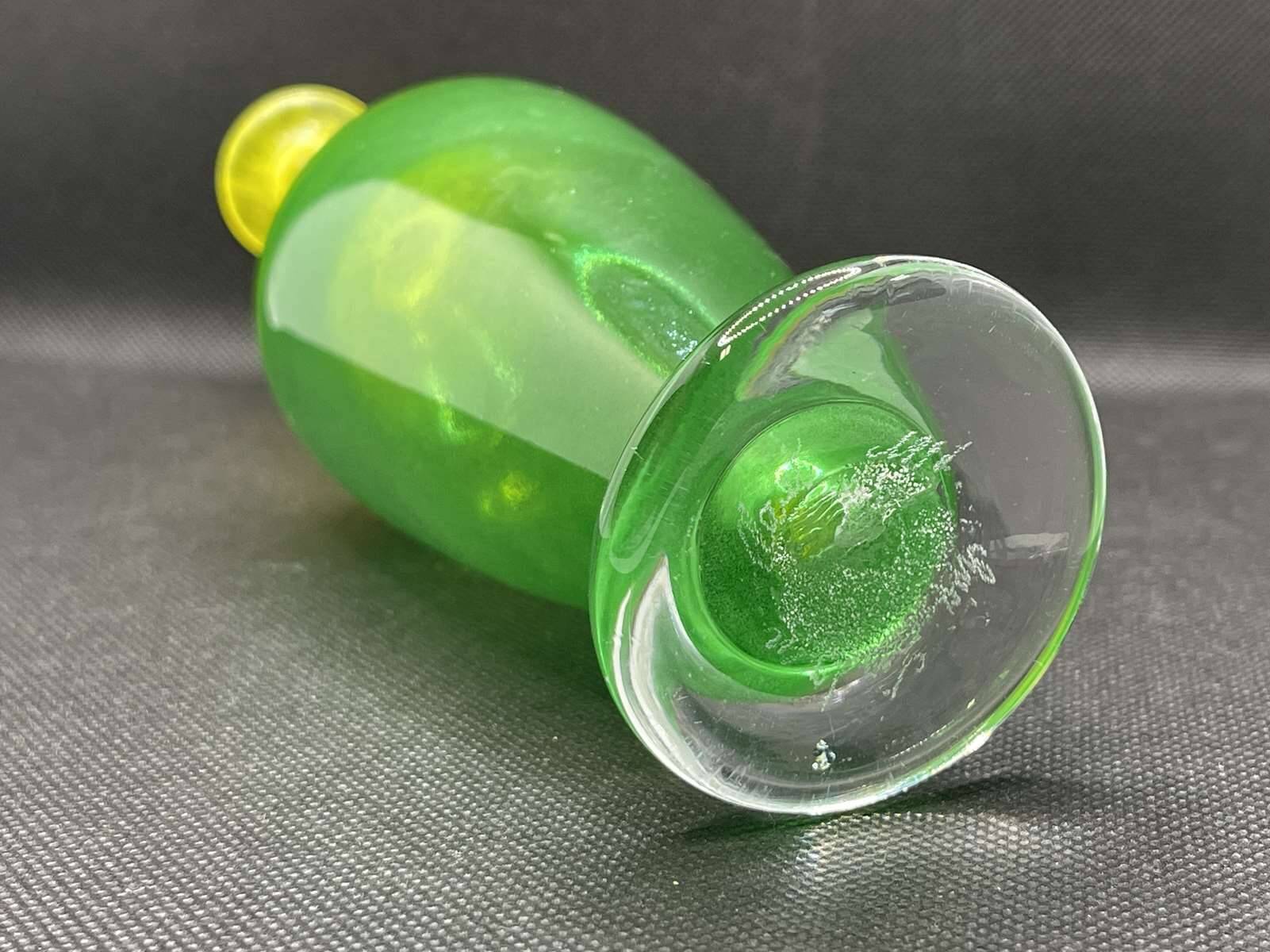 Blown glass soliflore signed Eric Lindgren Claret 1996