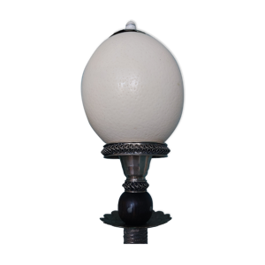 Oeuf autruche sur pied - cabinet bois