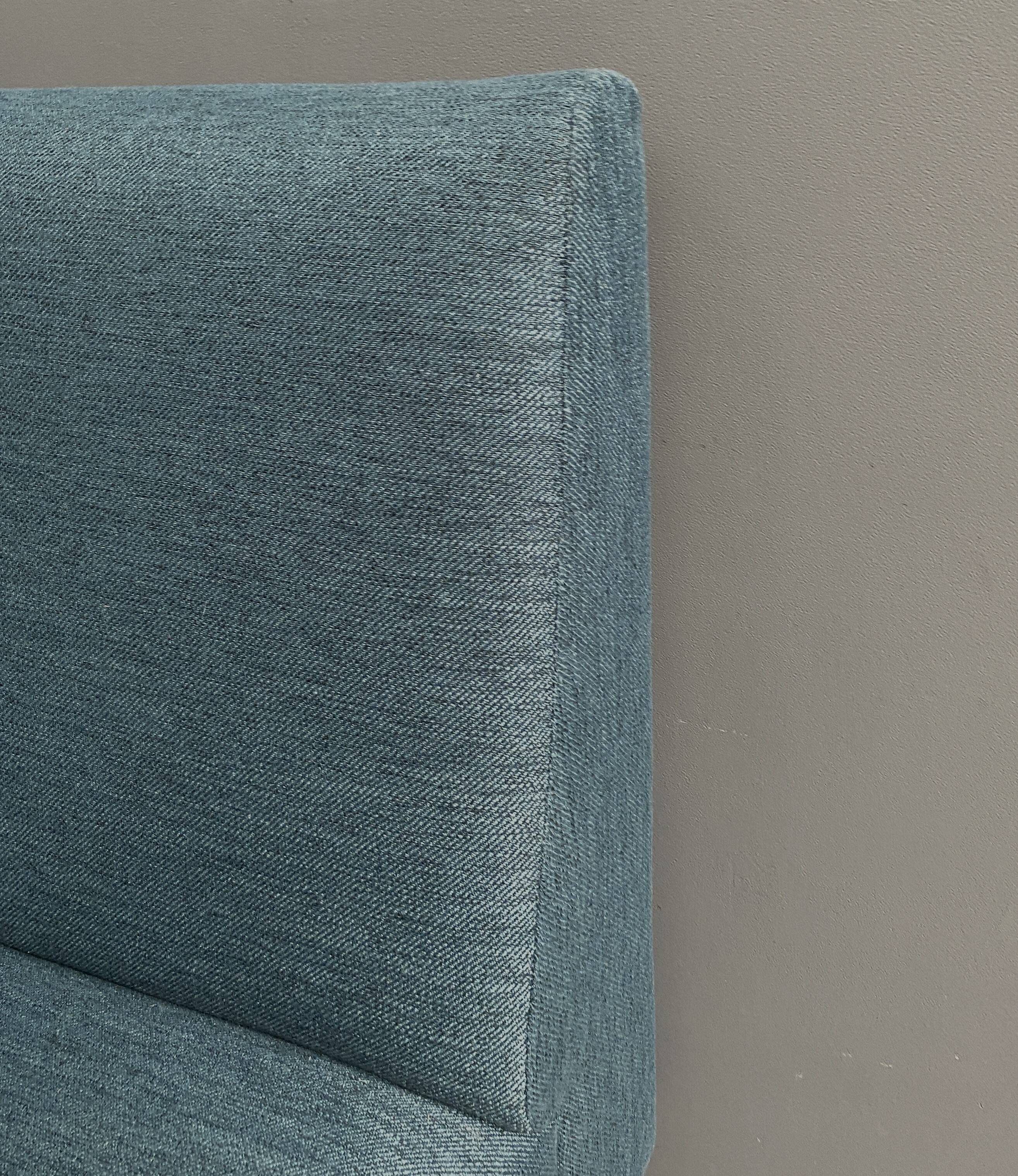 Diner seat USA style in blue fabric