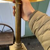 Jansen style brass table lamp