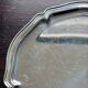 Vintage round tray in shiny silver metal - Bistro style