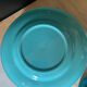 Turquoise blue earthenware plates