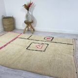 Handmade wool berber rug 290 x 184 cm
