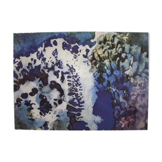 Lithographique original 'Deep Sea Garden' par l'artiste Marlene Tseng Yu