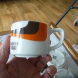 6 advertising coffee cups 70s Jacques Vabre