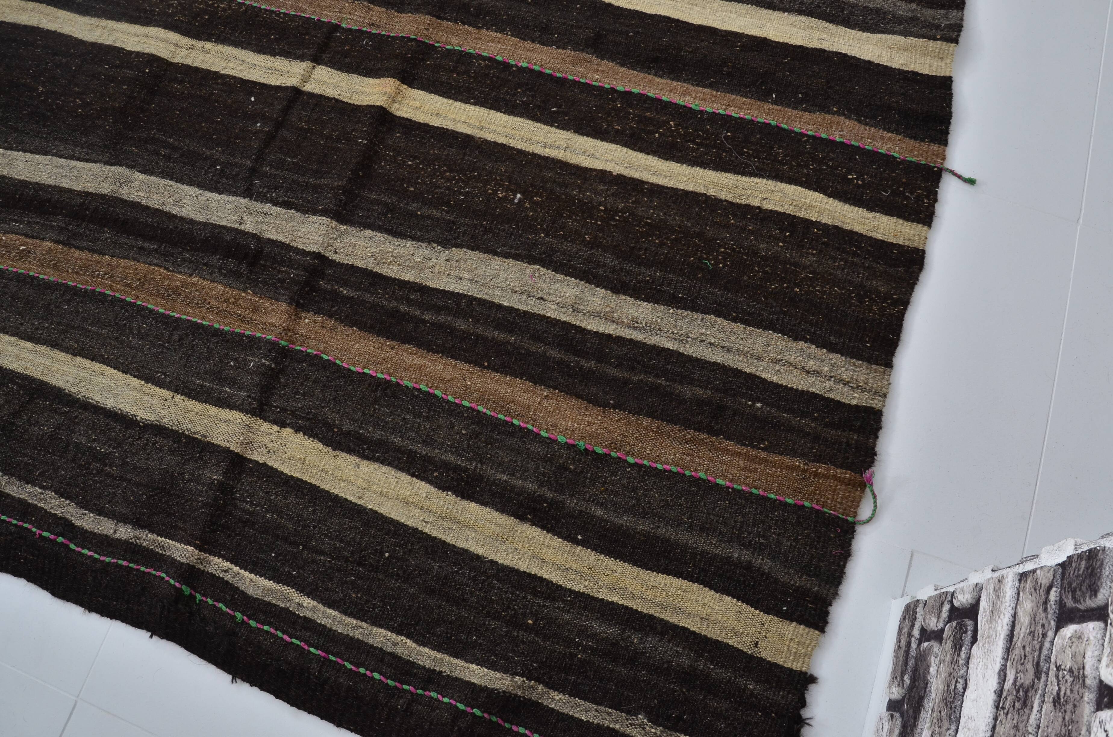 Stripe Vintage Anatolian Kilim Rug  sku 3057