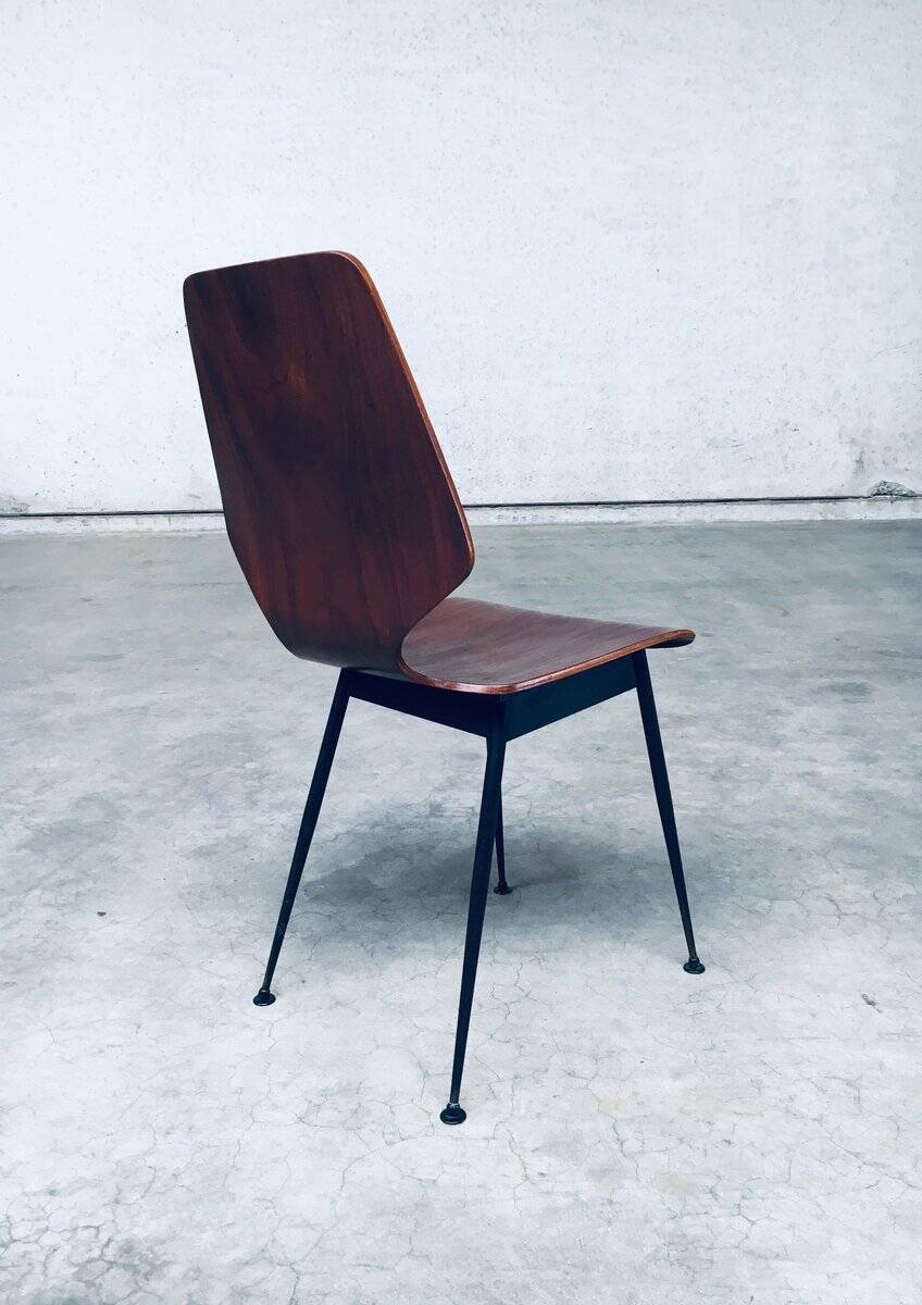 Mid-Century Modern Plywood Side Chairs attributed to Carlo Ratti for Legni Curvati, Italy, 1950s, Set of 3