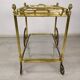 Vintage brass bar trolley service
