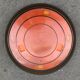 Round mirror plexiglass smoked gilac 1970 brown 40 cm