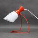 Lampe de table rouge par Josef Hurka pour Napako, Tchécoslovaquie années 1960