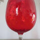 Italy 60s 70s red glass vase
