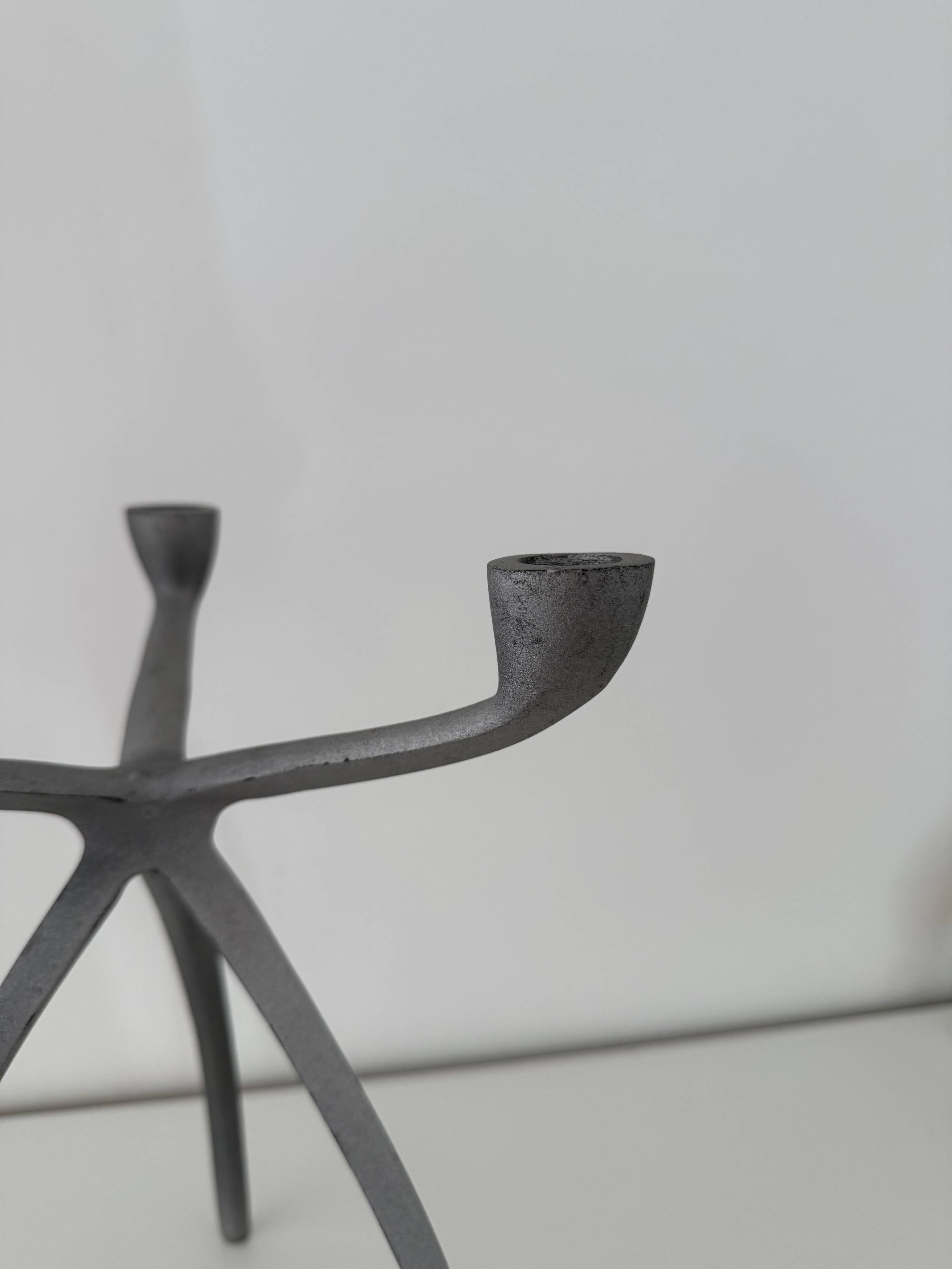 Bougeoir, chandelier tripode "Spider" space age starck eames 80s design
