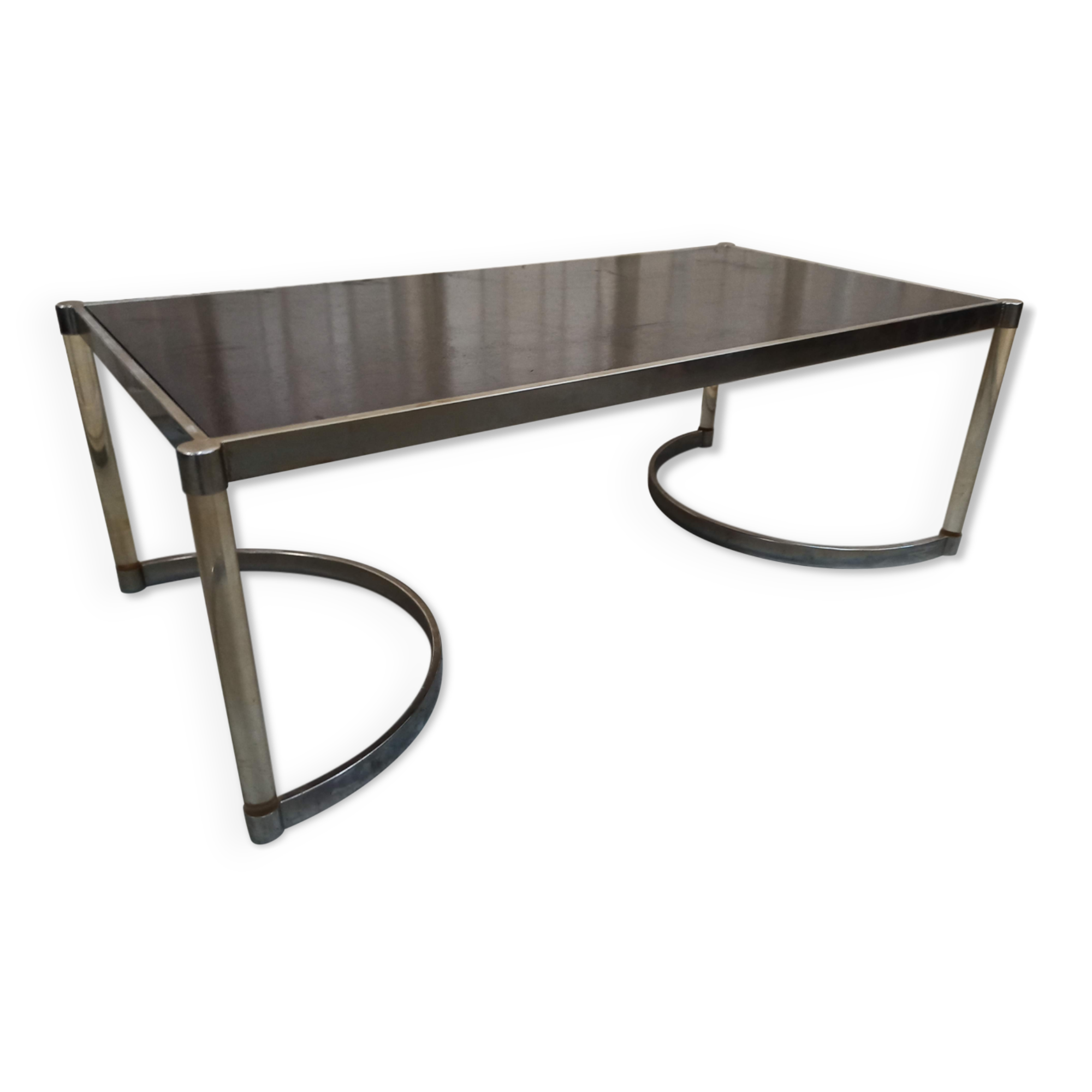 Plexiglas and iron coffee table