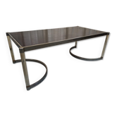 Table basse en plexiglas et fer