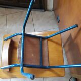 Desk desk desk table child school metal wood and vintage chair