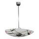 Mid-century pendant chandelier, chromed metal and glass, Czechoslovakia 1970s