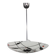 Mid-century pendant chandelier, chromed metal and glass, Czechoslovakia 1970s