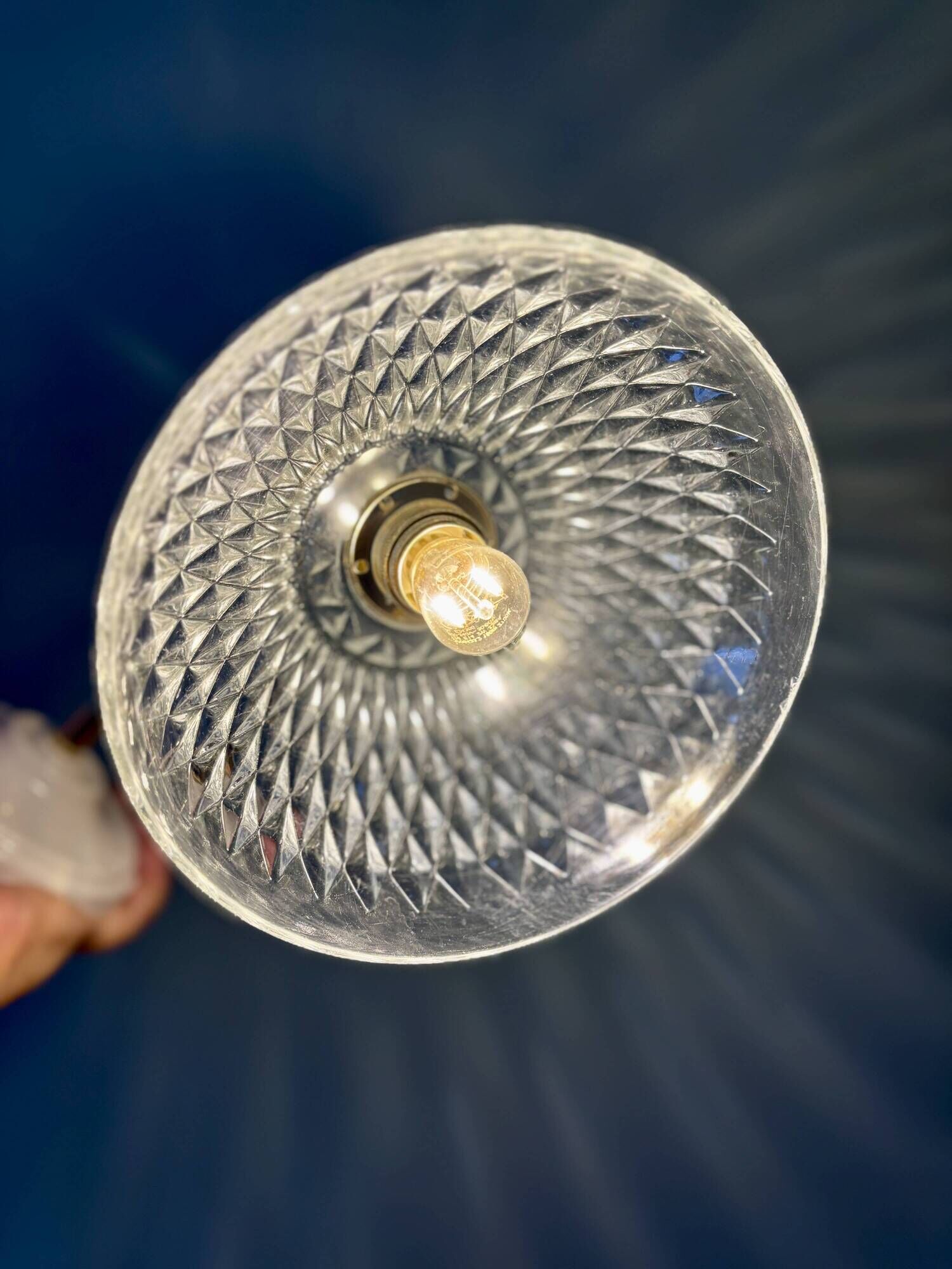 Vintage glass elbow wall light - tableware collection - (ACCV1)