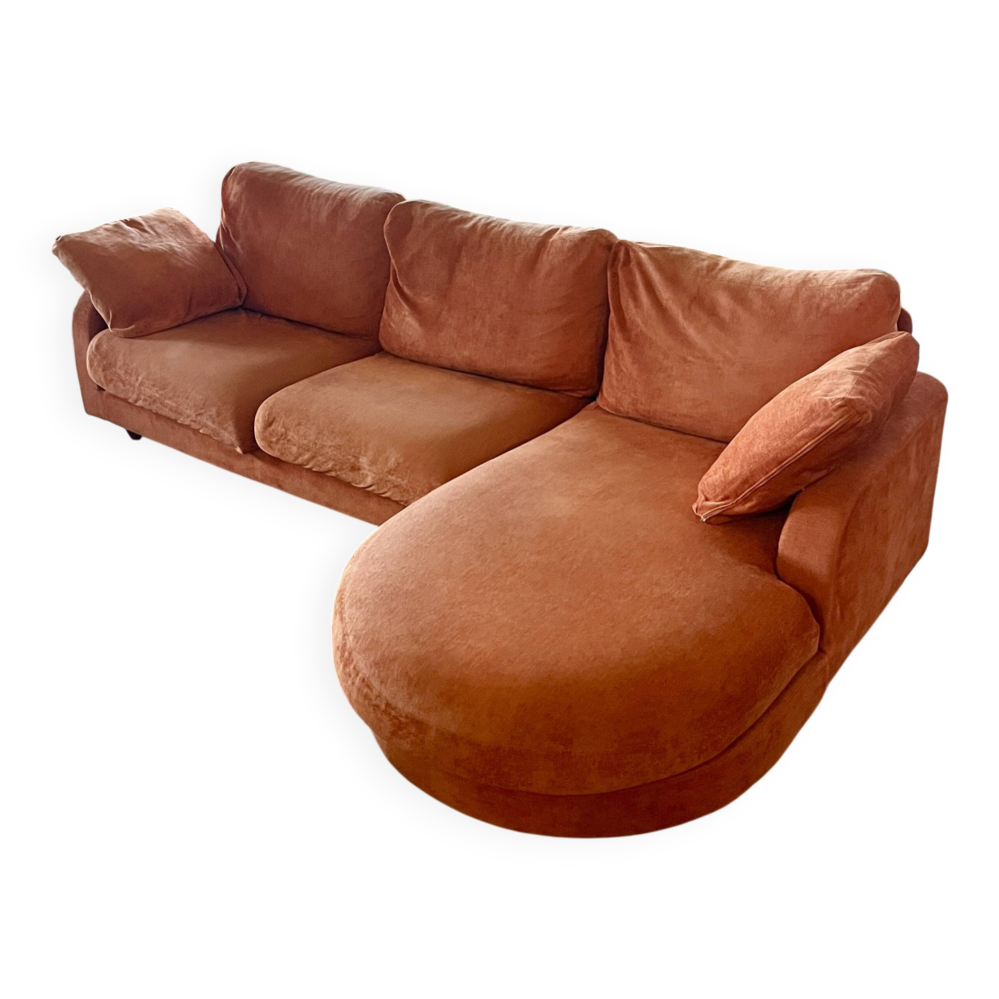 Vintage canapé and Viscoti fabric chaise longue