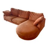 Vintage canapé and Viscoti fabric chaise longue