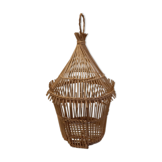 Cage à oiseau en rotin