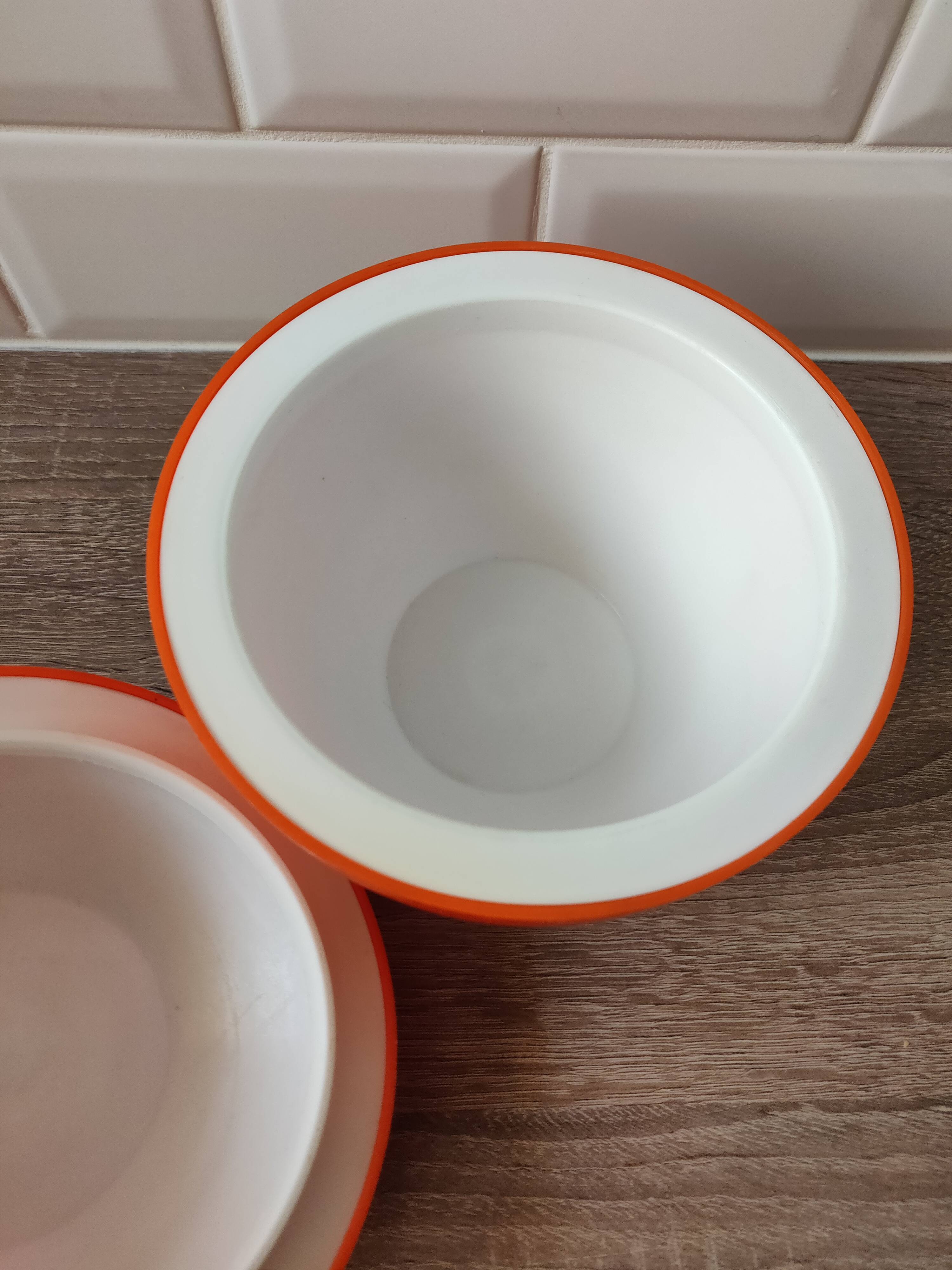 Ice bucket Apple orange vintage 70