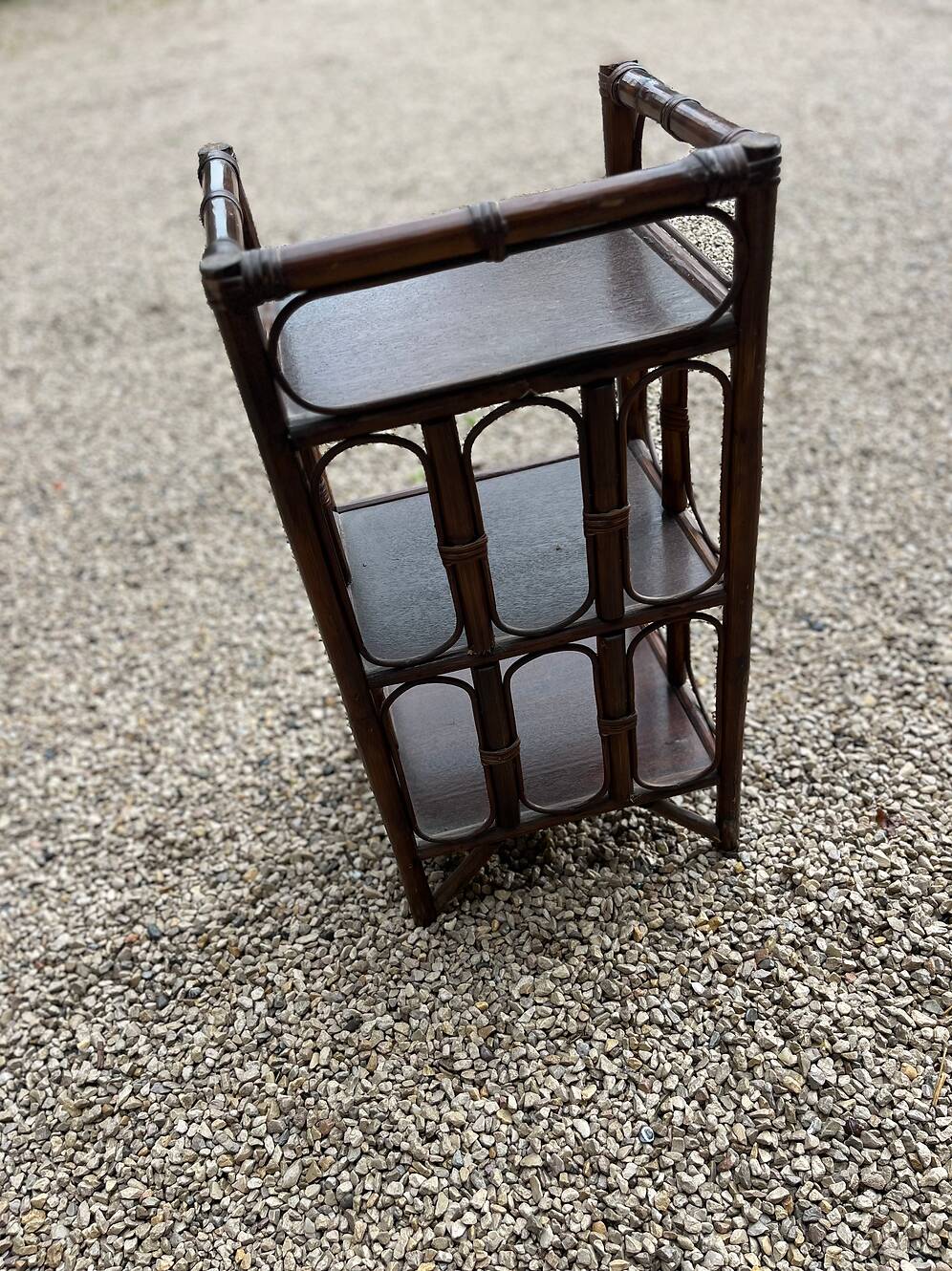 Vintage rattan shelf