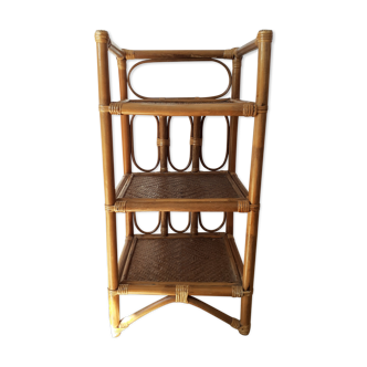 Small vintage rack in rattan