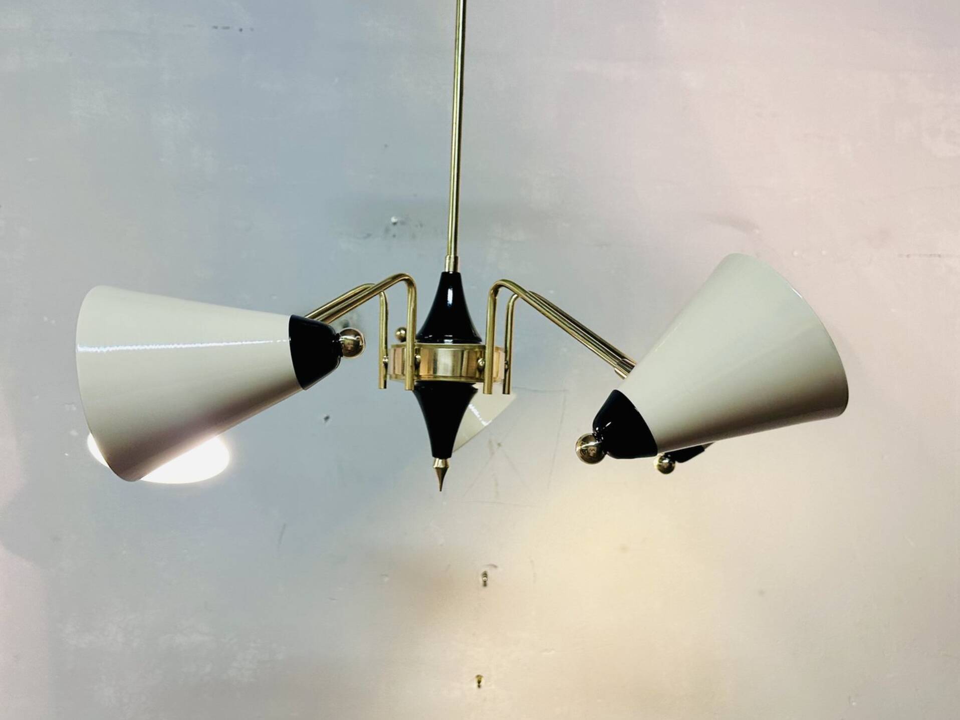 Lampada a sospensione vintage, anni '60