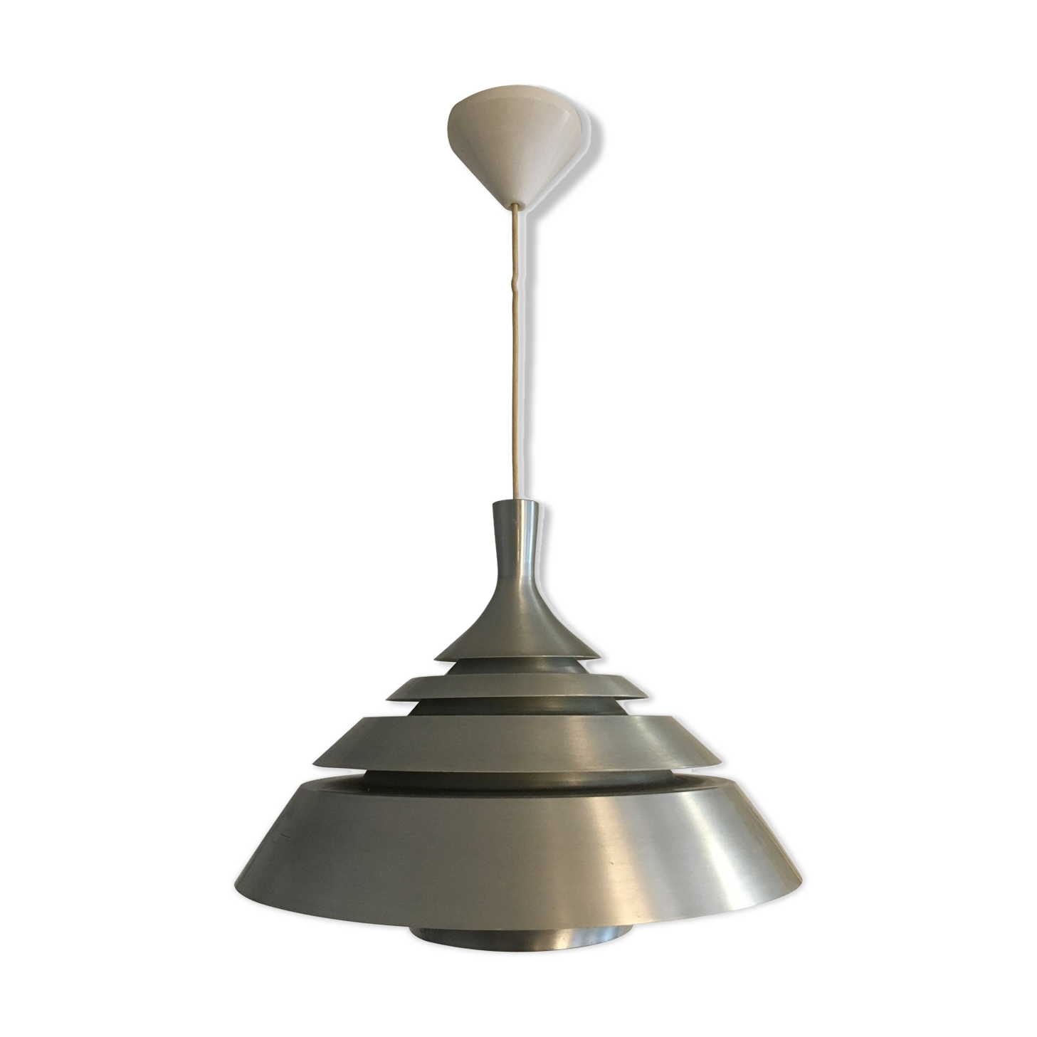 Scandinavian hanging lamp, Hans-Agne Jakobsson, aluminium, circa 1960
