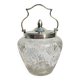 Cut crystal and silver biscuit bucket