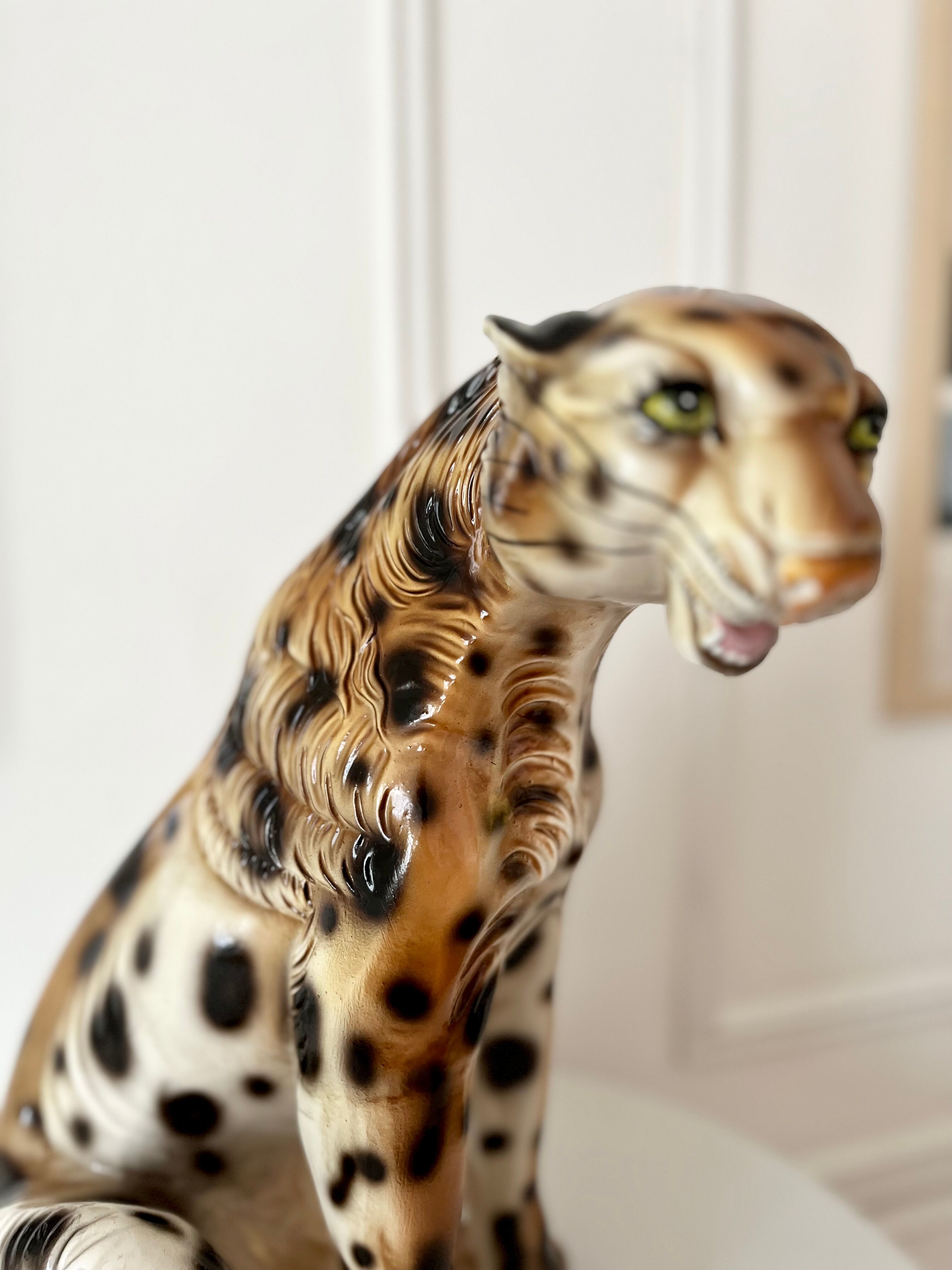 Vintage ceramic leopard