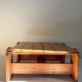 Brutalist pine coffee table