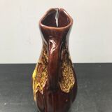 Former brown ceramic pitcher 70s vintage