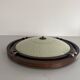 Mid-century wooden and glass framed ceiling light, 1950s, Germany