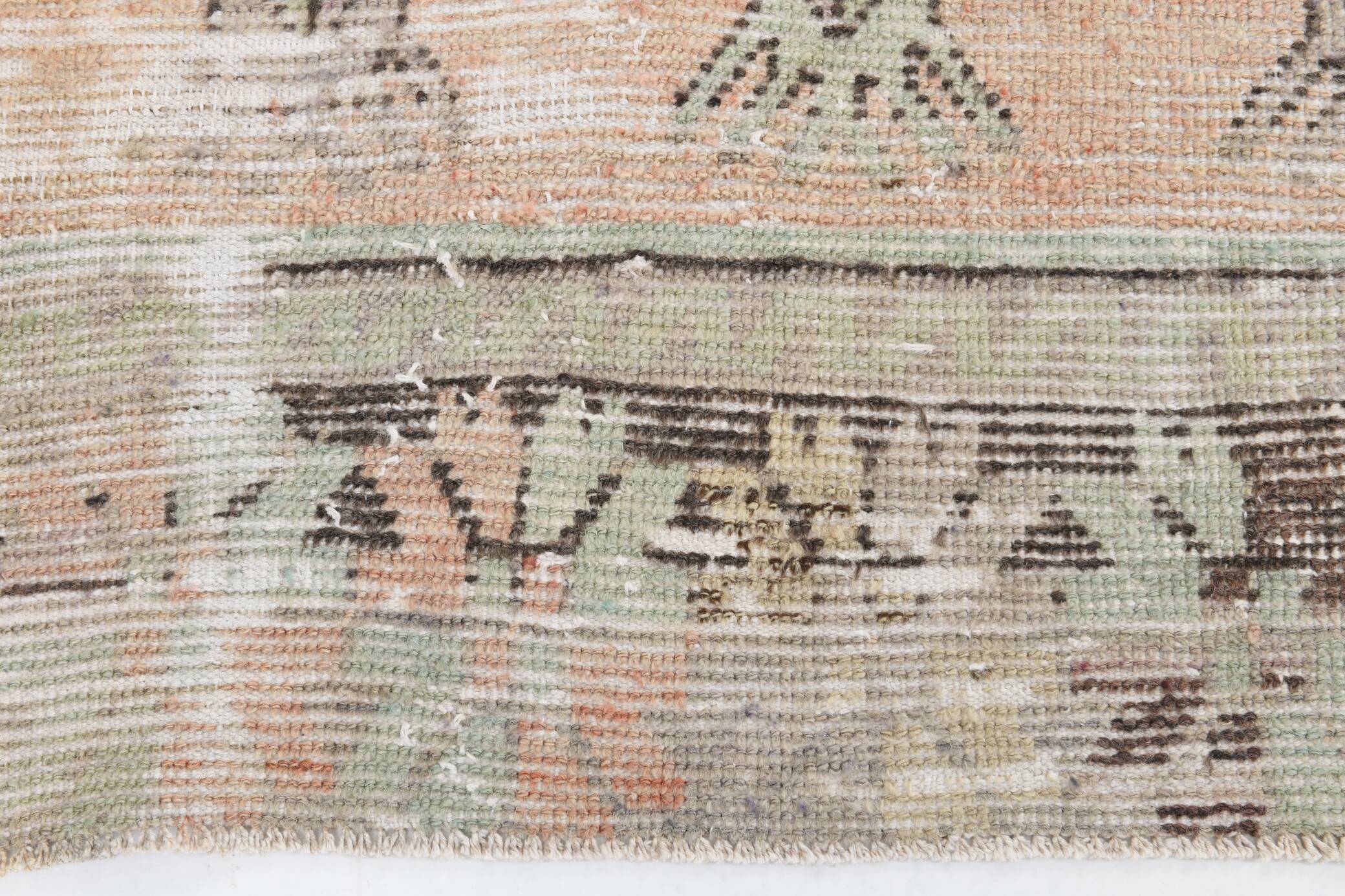 4x11 Long Wide Soft Beige Vintage Runner Rug, 116x334Cm FREE SHIPPING